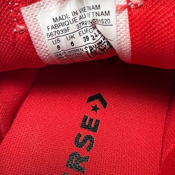 Converse All Star 567039F Red White & Blue Double Upper, Tongue & Laces Size 8 - Picture 5 of 13